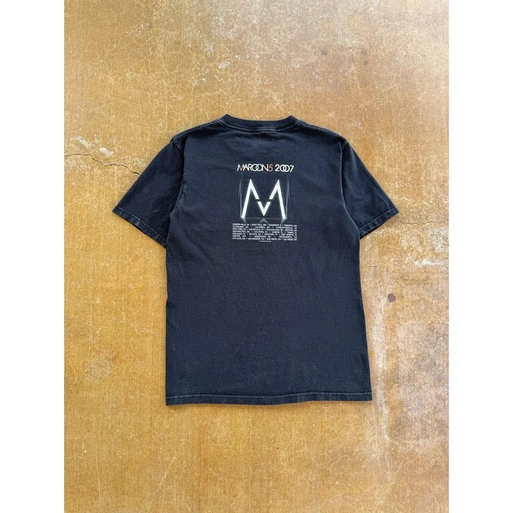 VTG 2007 Maroon 5 Adam Levine American Rock Pop Band Promo Tour T-Shirt (S)